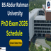BS Abdur Rahman University Schedules PhD Exam for Dec 12; Check Details Here